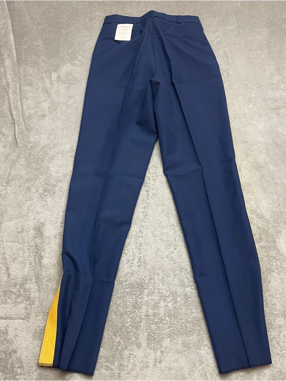 Marlow White Army Officer Pants 32R Yellow Stripe Army Service Cavalry Uniform